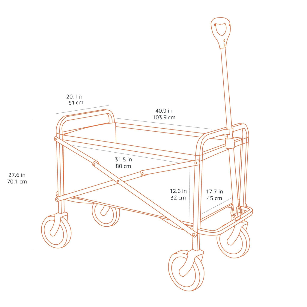 Collapsible Heavy Duty Utility Wagon 265 Pounds Capacity Black W808799