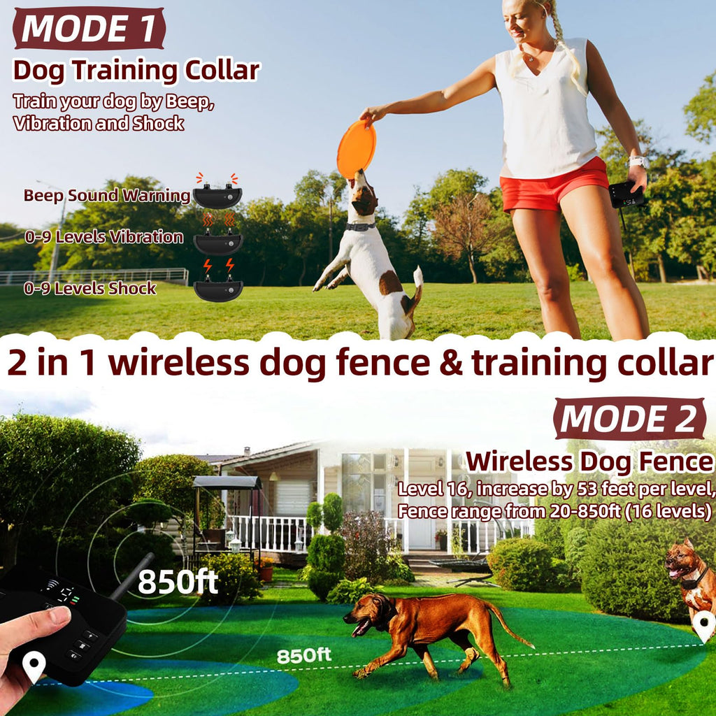 Wireless Electric Dog Fence System 2 Dogs D51295