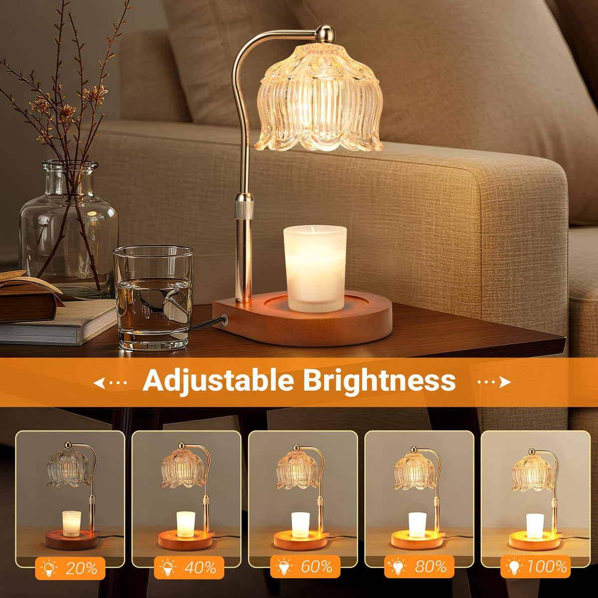 Candle Warmer Lamp with Timer and Dimmer L399