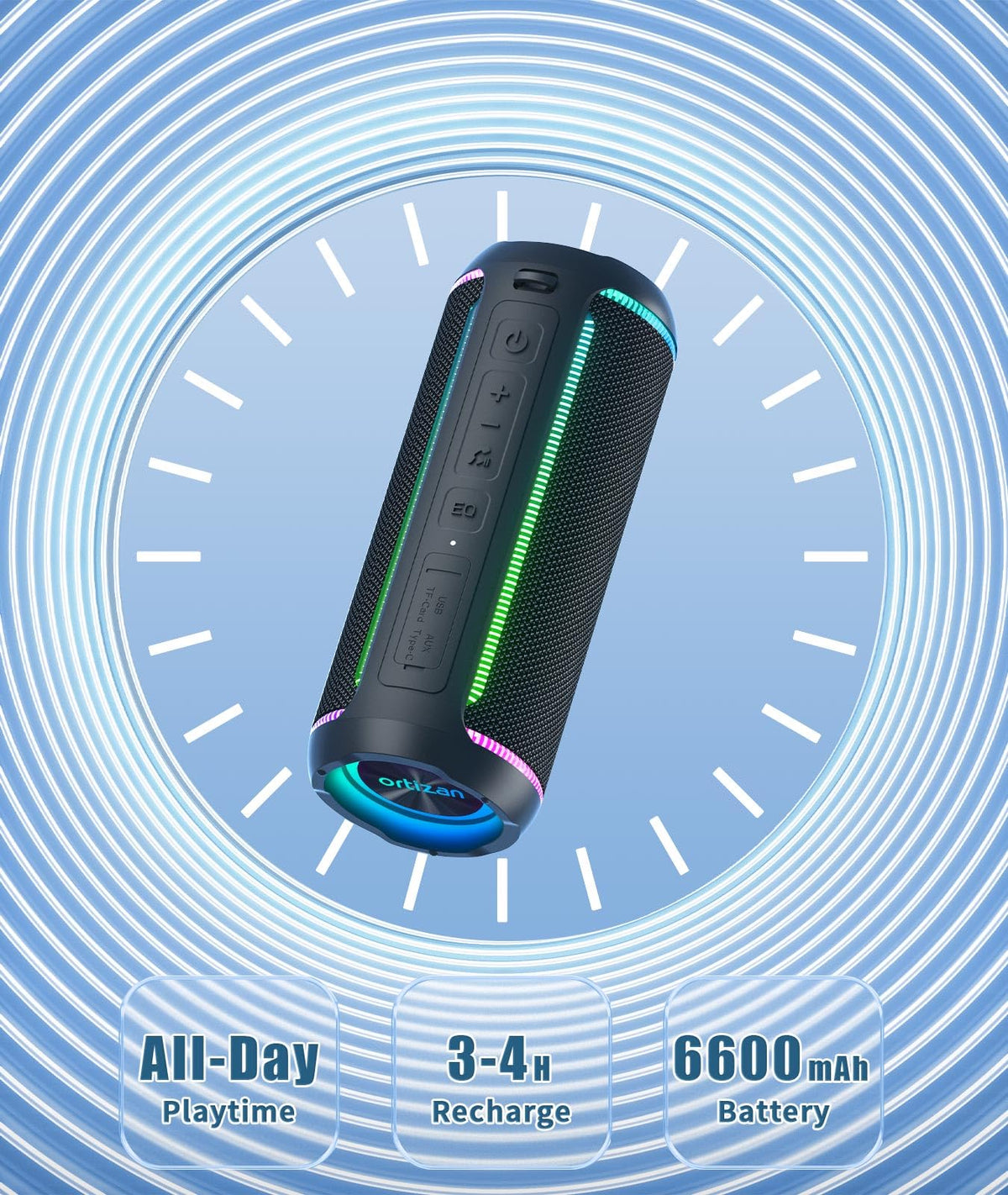 Black Portable Bluetooth Speaker M566876