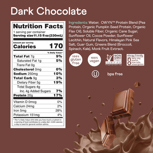 20g Vegan Protein Shake with Prebiotics, 12 Pack G746