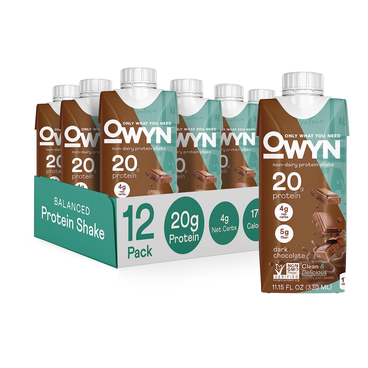 20g Vegan Protein Shake with Prebiotics, 12 Pack G746