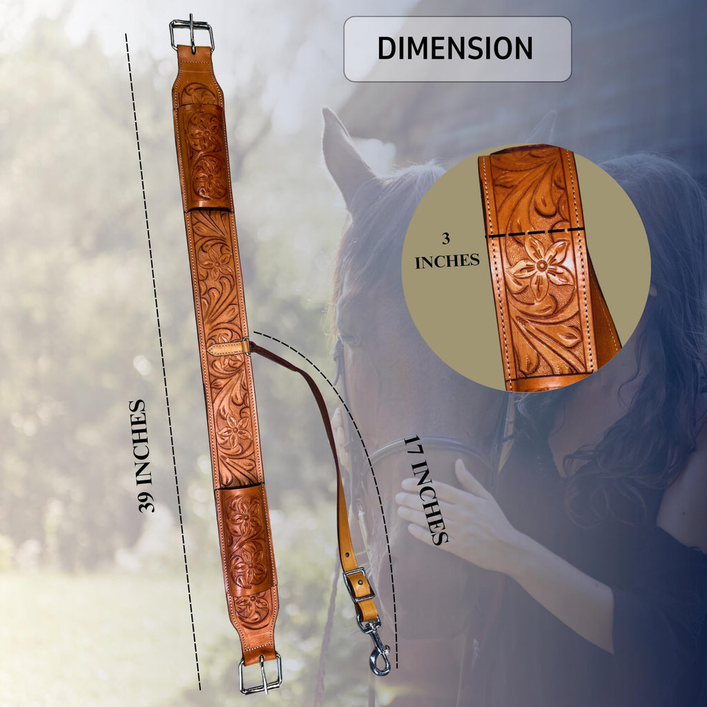 Western Leather Horse Saddle Girth Cinch Belt I447259