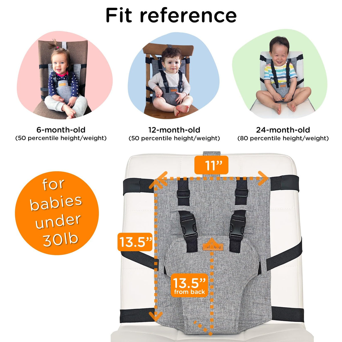 Compact Travel High Chair Portable Baby Harness Seat B19497