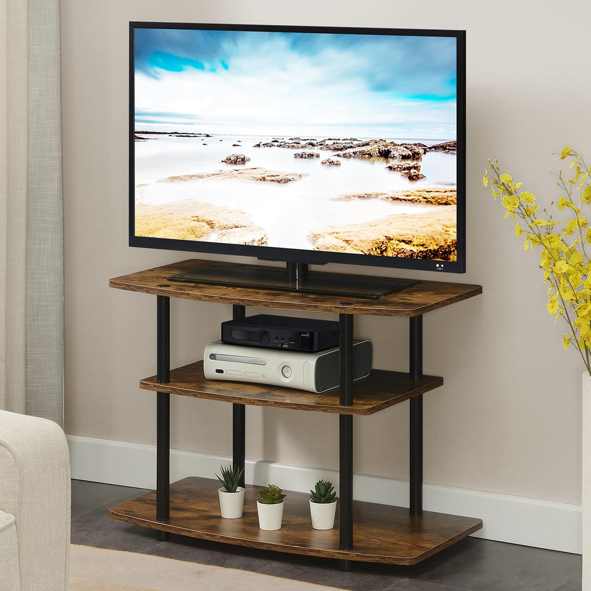 3-Tier TV Stand with Shelves H74898