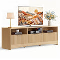 Oak Fluted TV Stand for 65 inch TV with Drawers N821433