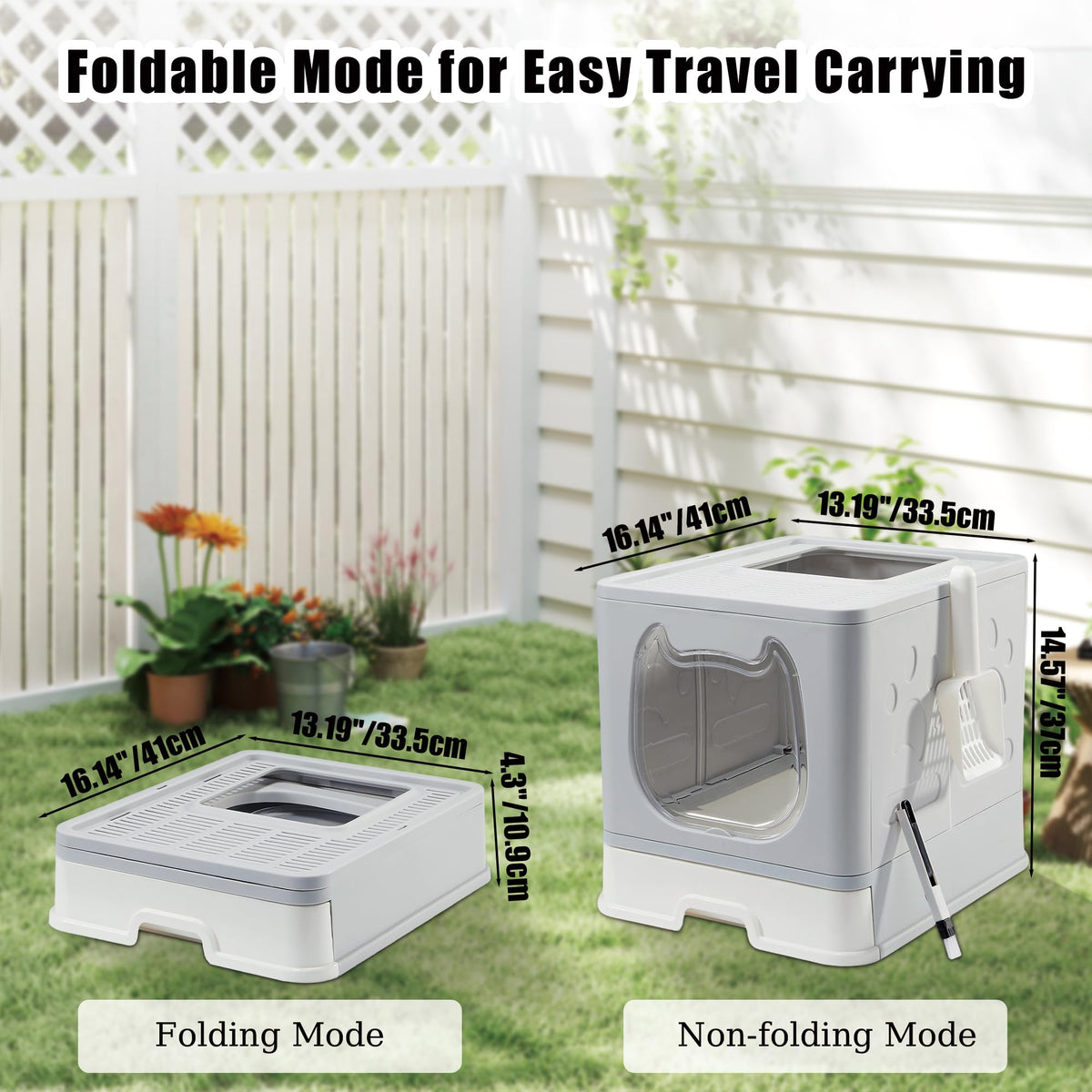 Covered Litter Box with Lid and Scooper Y540