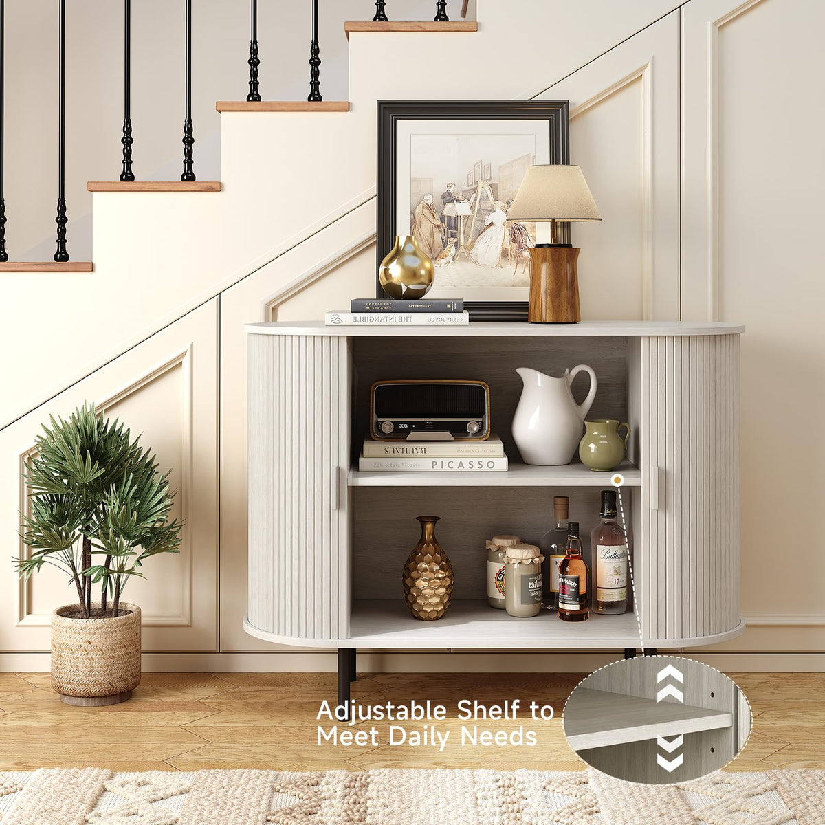 40" Sideboard Buffet Cabinet with Sliding Door S885