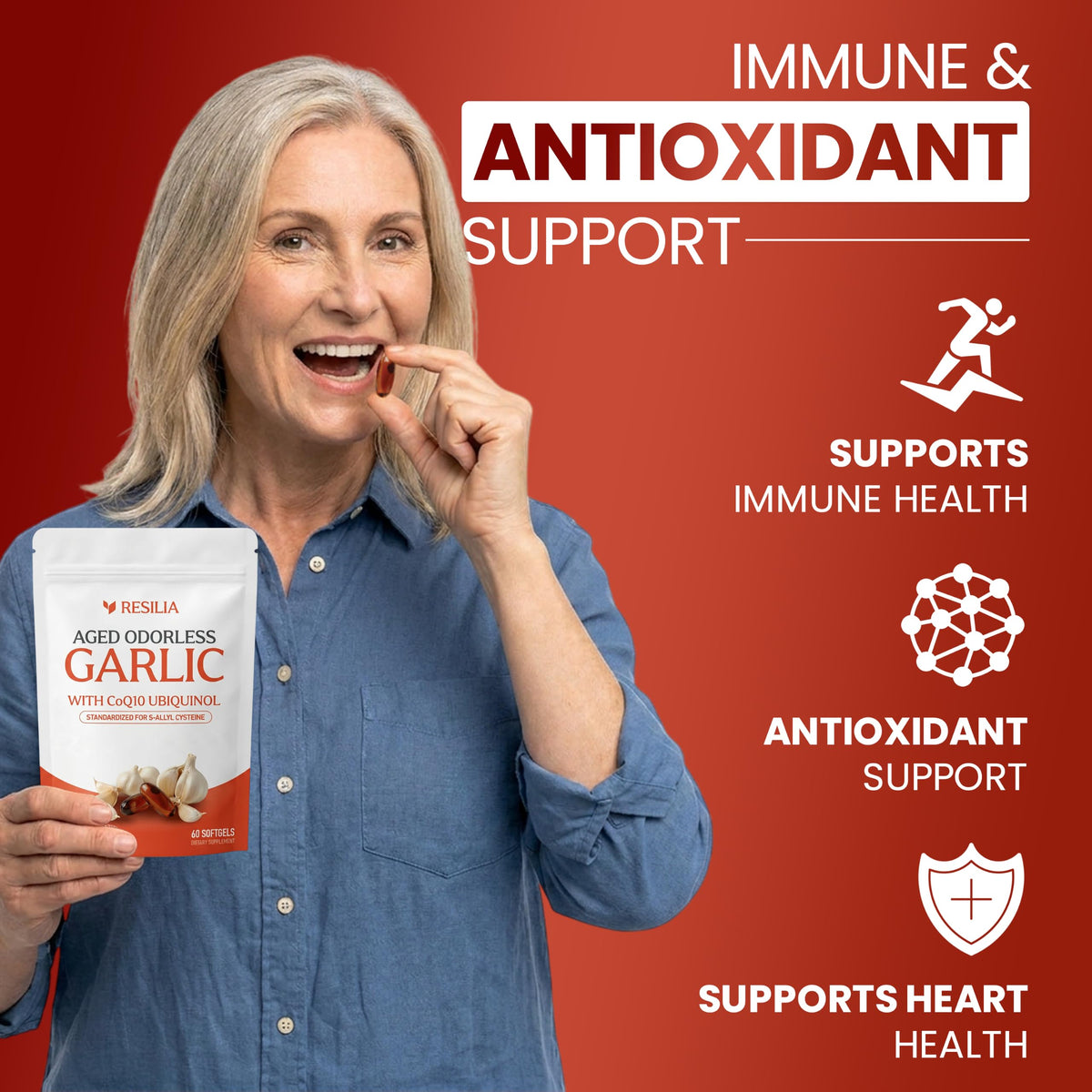 Odorless Aged Garlic Extract Softgels 60 Count G560