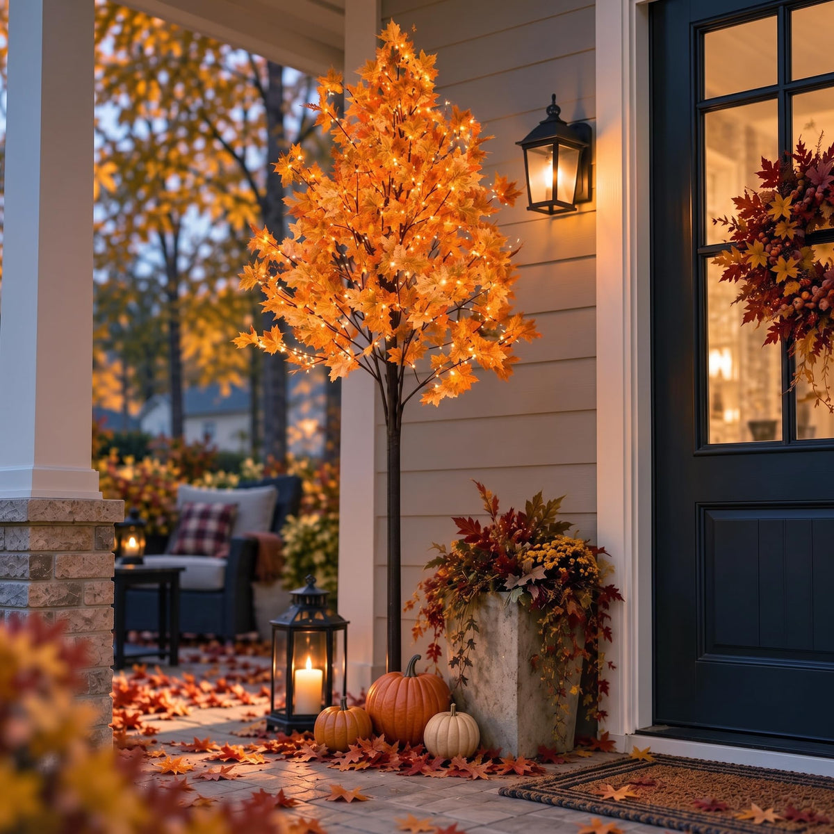 8FT Lighted Maple Tree A575747