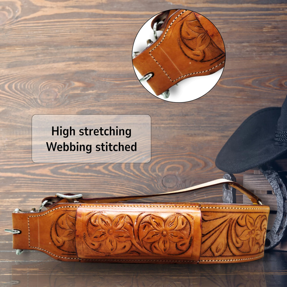 Western Leather Horse Saddle Girth Cinch Belt I447259