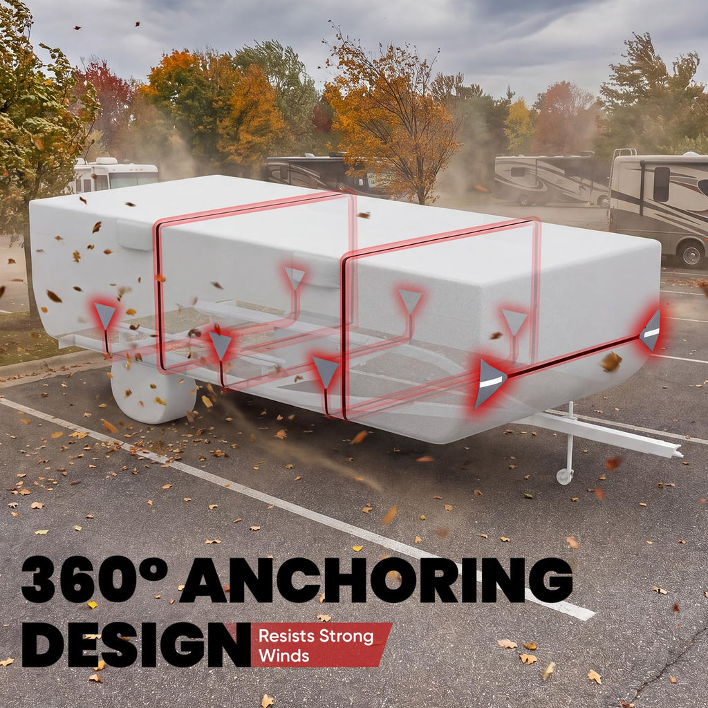 RV Cover Fits 14-16ft Pop Up Folding Campers D284047