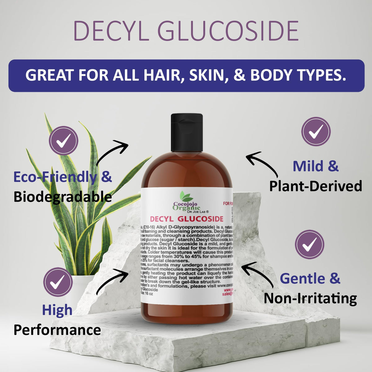 Decyl Glucoside Natural Surfactant 16 Oz N330813
