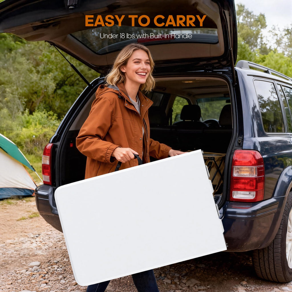 6ft Heavy Duty Folding Table White V894105