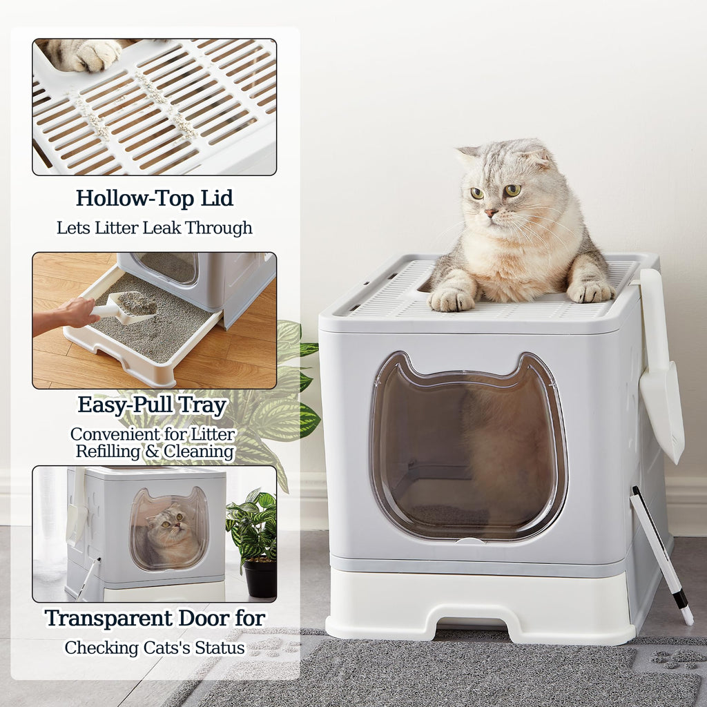 Covered Litter Box with Lid and Scooper Y540