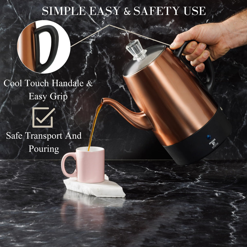 10 Cup Copper Electric Percolator Coffee Pot G903