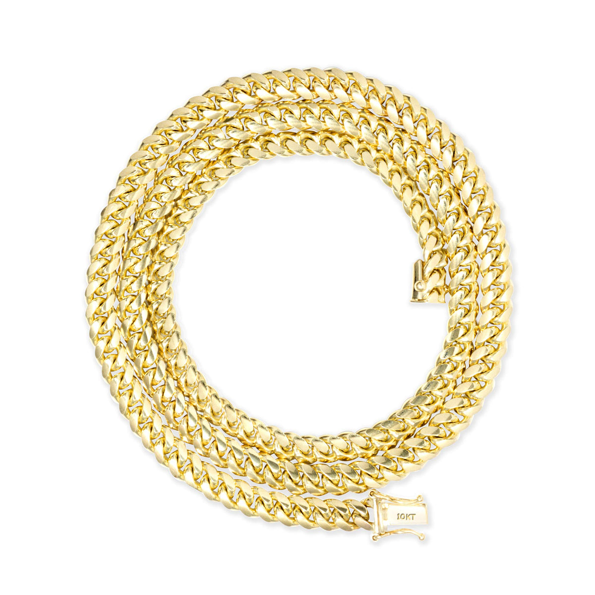 10k Yellow Gold Cuban Link Chain Necklace X34706