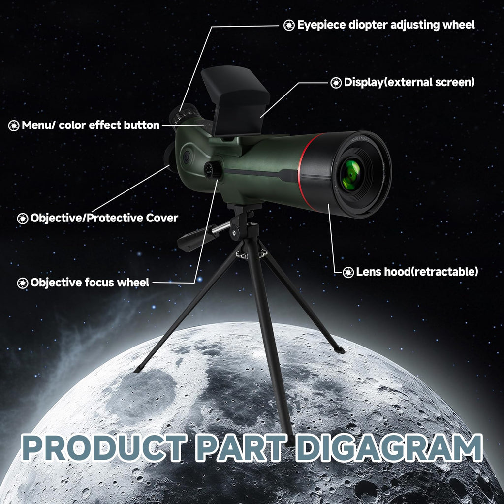 Auto-Focus Portable Digital Electronic Telescope O92894
