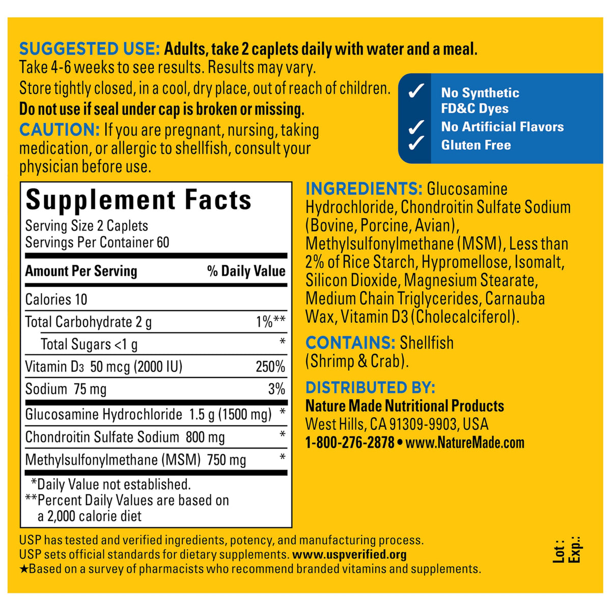 Glucosamine Chondroitin Complex with MSM 120 Caplets F7369