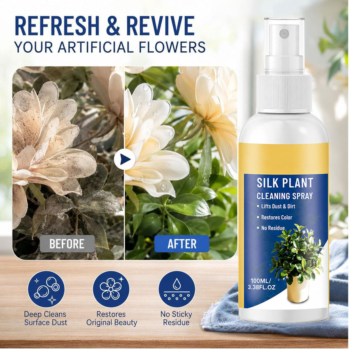 Artificial Flower Cleaning Spray, 9PCS Y5740
