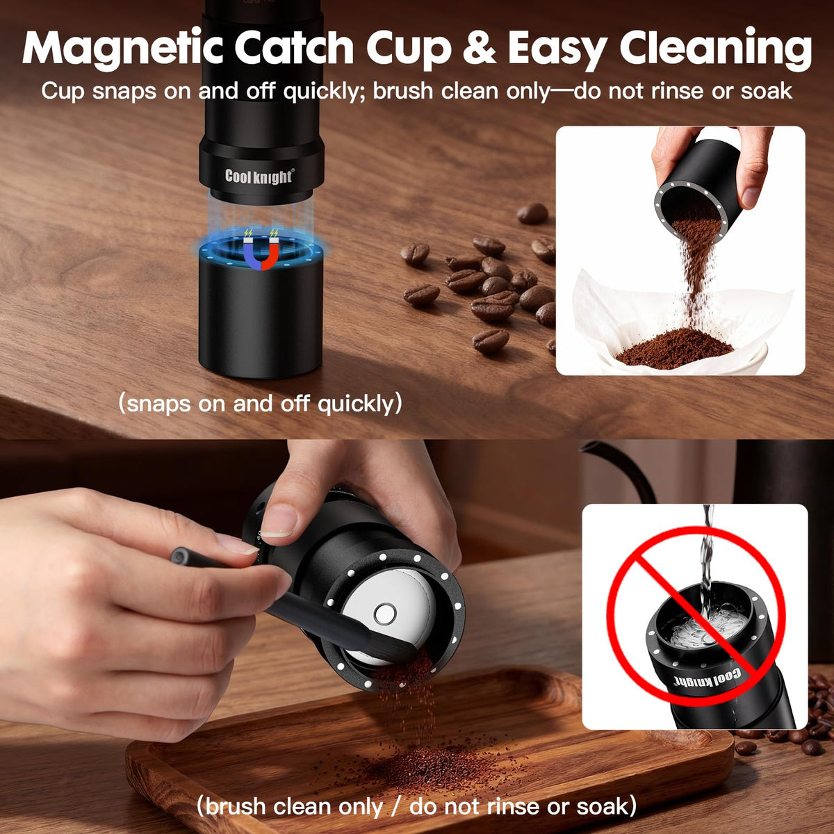 Manual Coffee Grinder 25g Capacity Aluminum Body V82699