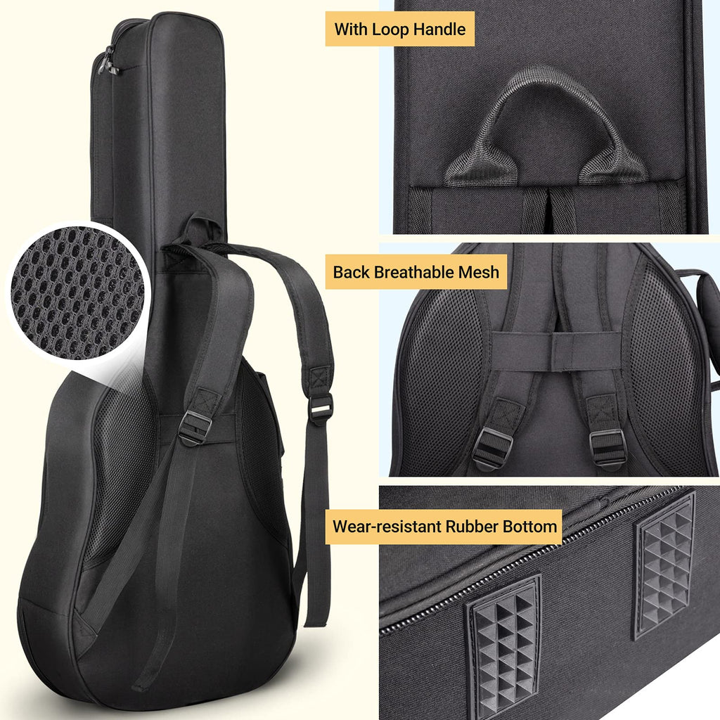 Soft Padded Acoustic Guitar Case with 5 Pockets S3547