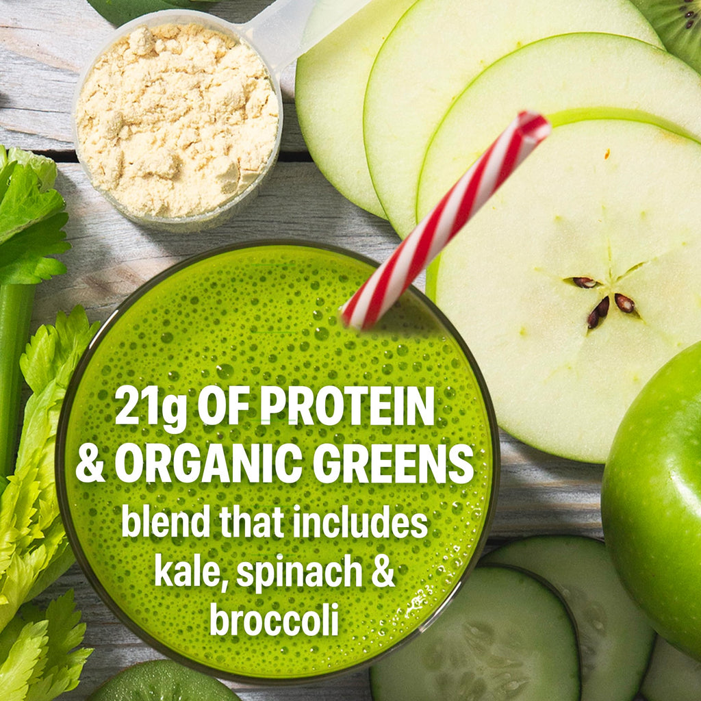 Organic Vegan Protein Powder + Greens Vanilla Bean 21g Plant Based Gluten Free Dairy Free 1.94lb P4389