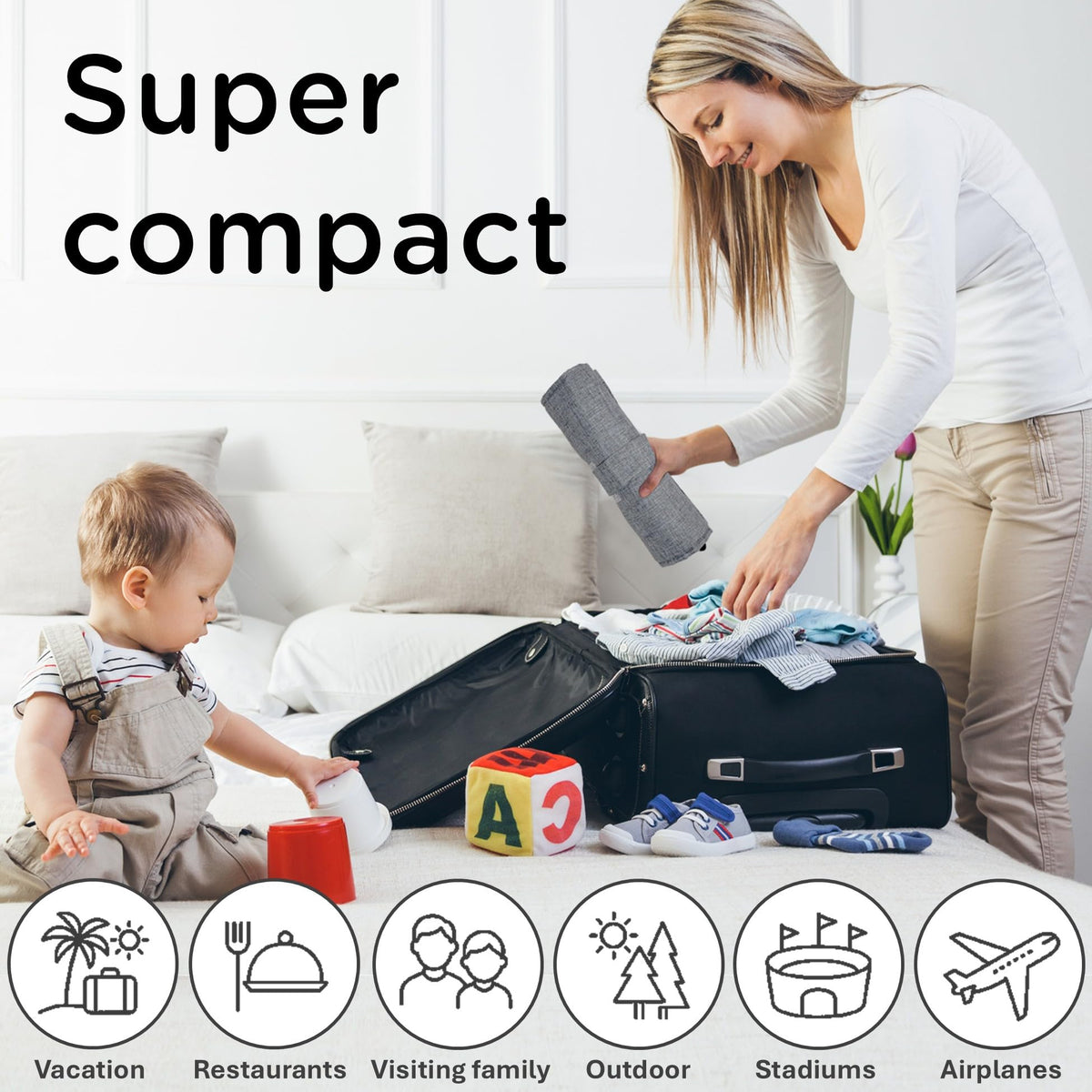 Compact Travel High Chair Portable Baby Harness Seat B19497