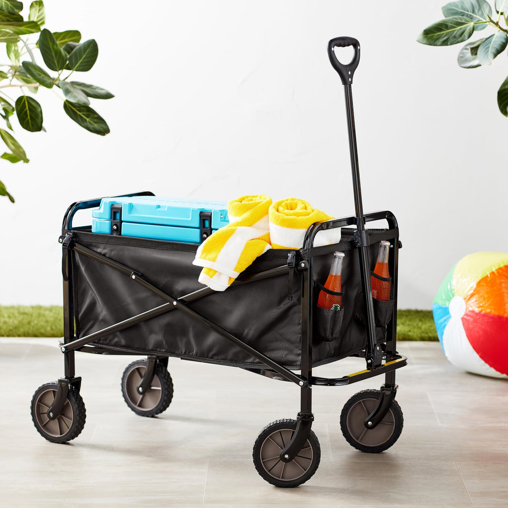 Collapsible Heavy Duty Utility Wagon 265 Pounds Capacity Black W808799