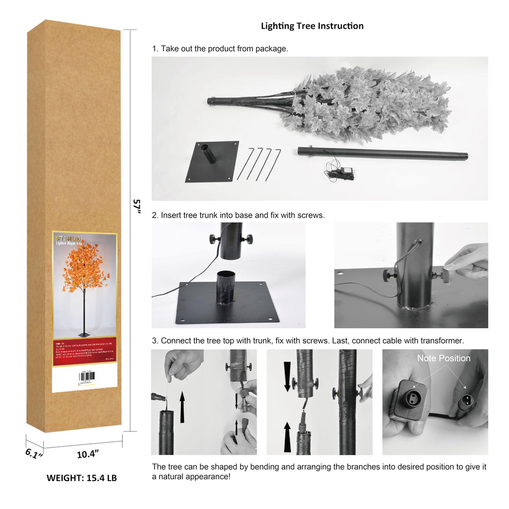 8FT Lighted Maple Tree A575747