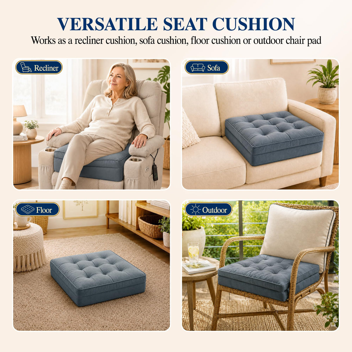 20x20x5 Recliner Seat Cushion Y1312