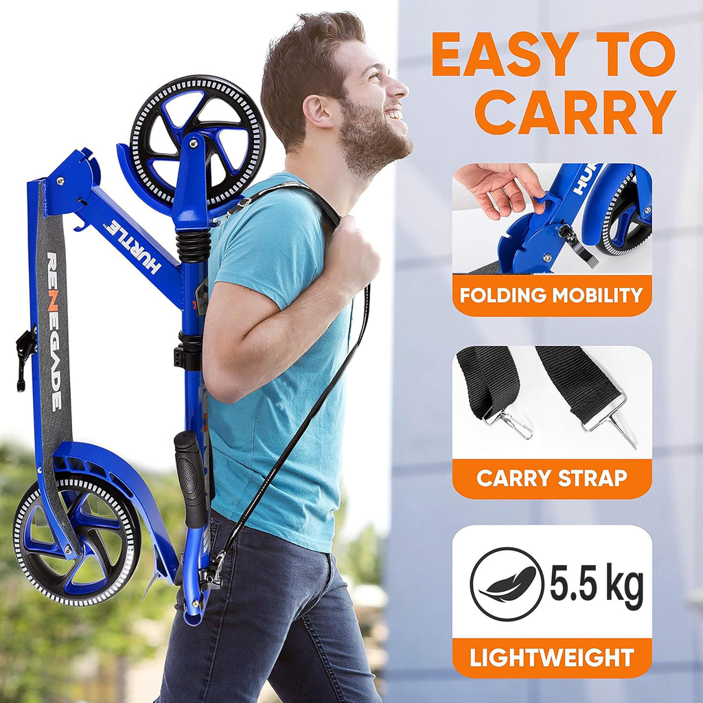 2-Wheel Folding Kick Scooter with Adjustable T-Bar Handlebar W5144