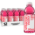 Dragonfruit Flavored Electrolyte Enhanced Bottled Water with Vitamin b5, b6, b12, 20 Fl Oz, 12 Pack S9554