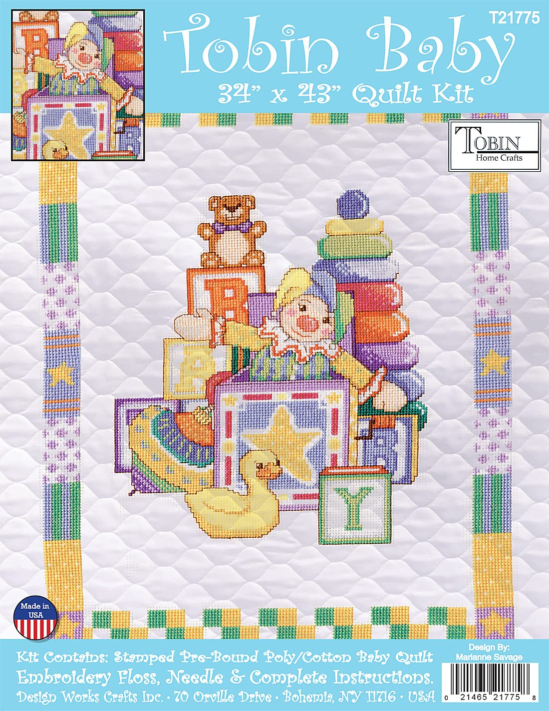 Baby Quilt Cross Stitch Kit, 34"x43" N679288