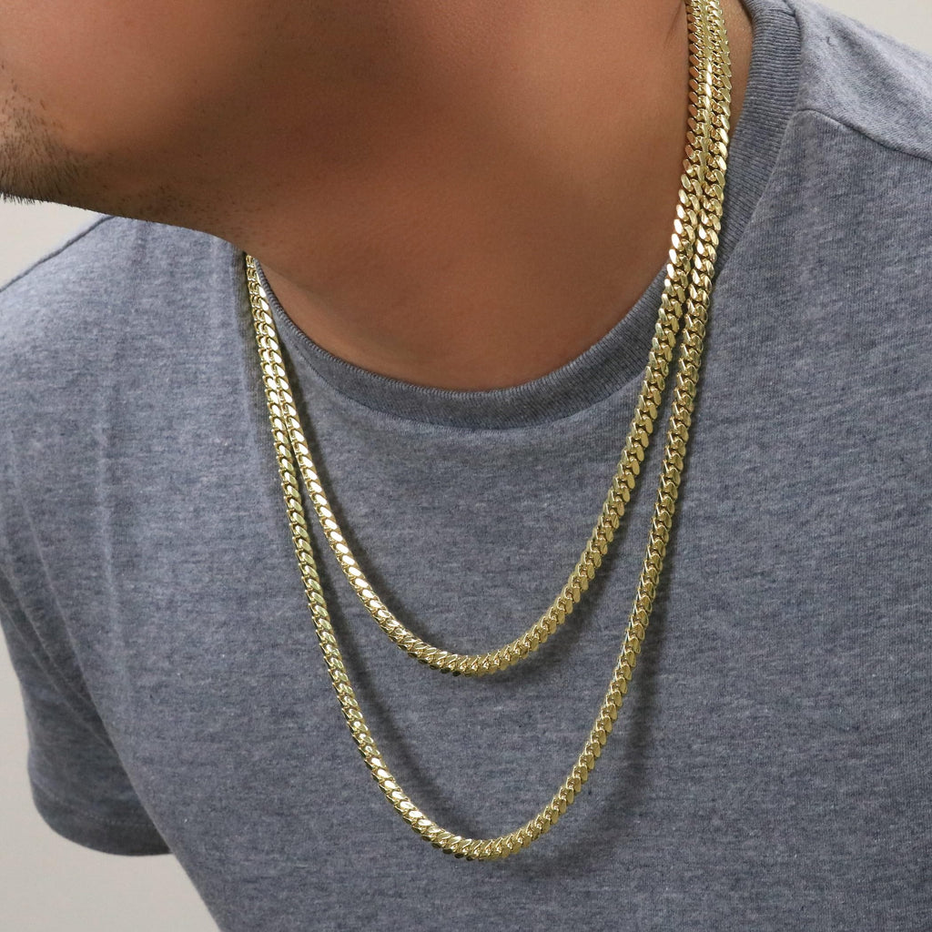 10k Yellow Gold Cuban Link Chain Necklace X34706