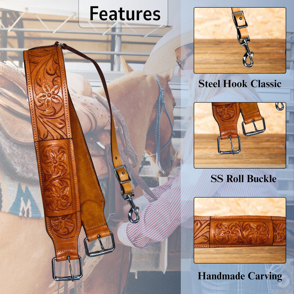 Western Leather Horse Saddle Girth Cinch Belt I447259