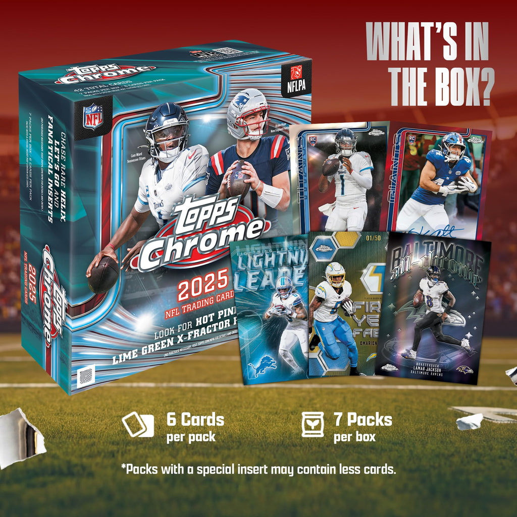 2025 Topps Chrome NFL Football Mega Box I2961