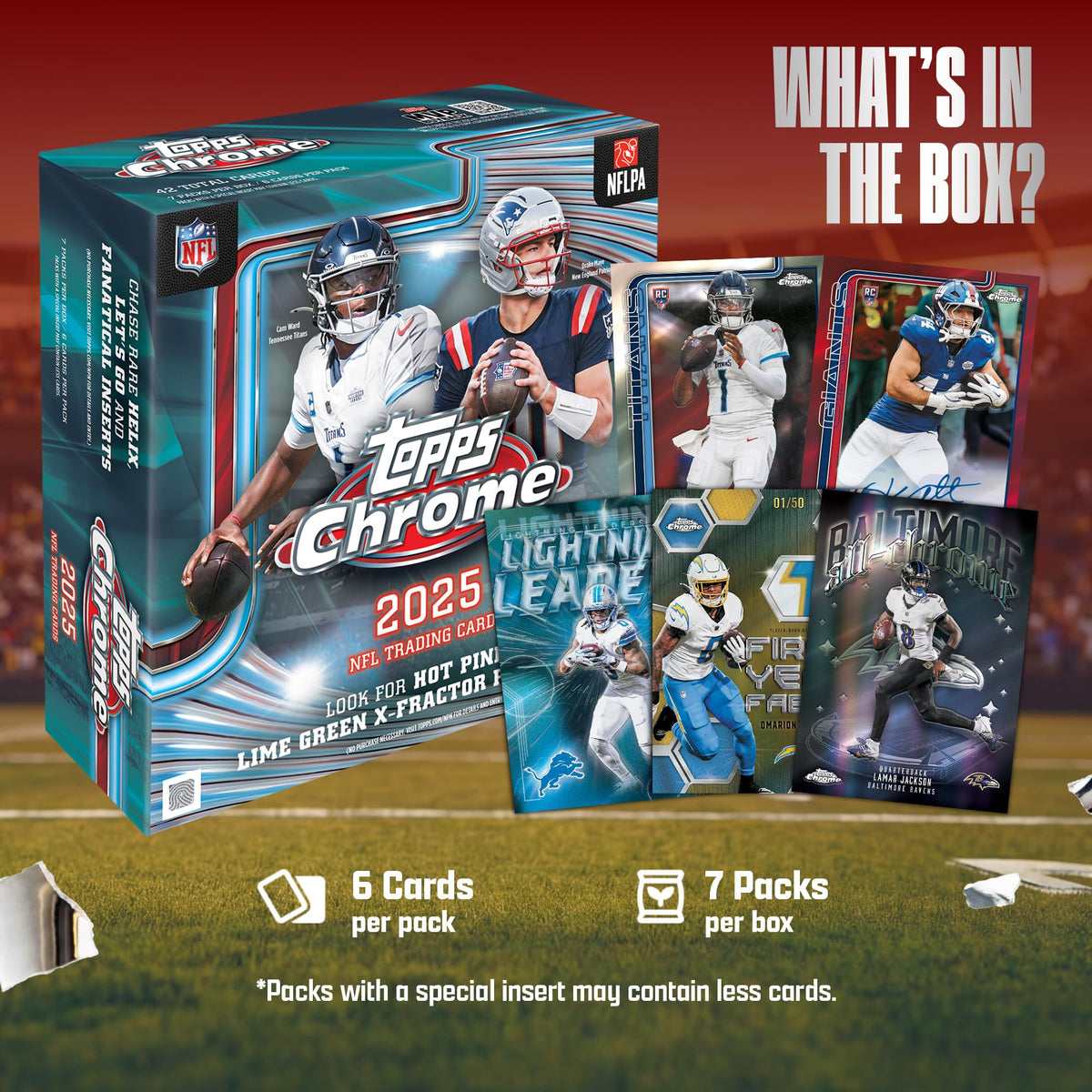 2025 Topps Chrome NFL Football Mega Box I2961