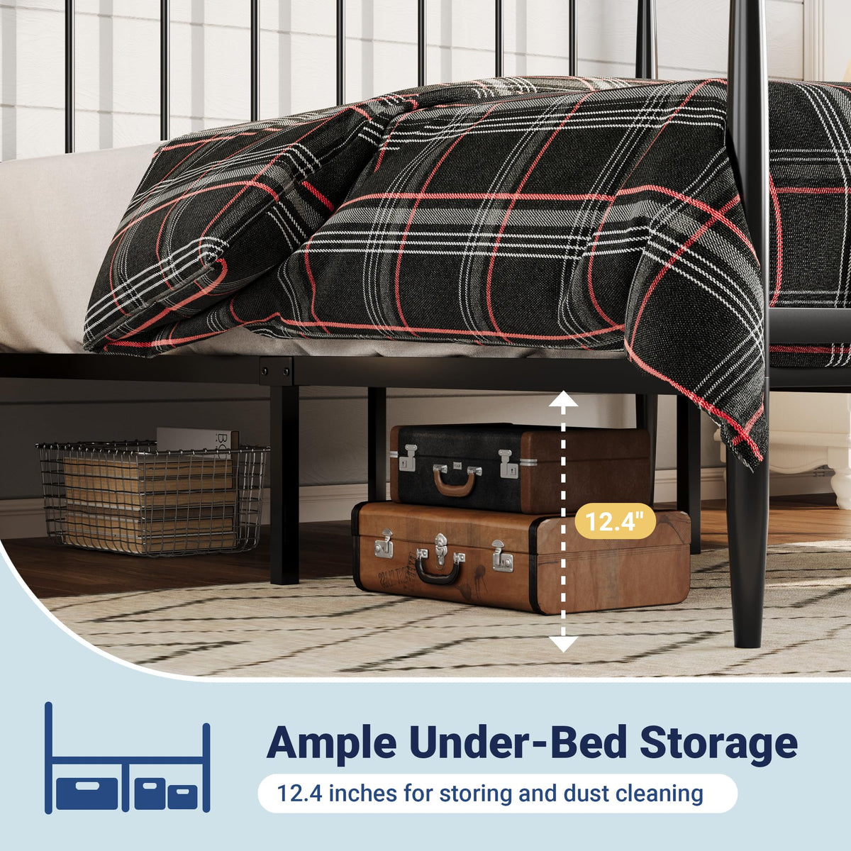 Metal Full Size Platform Bed Frame D22693