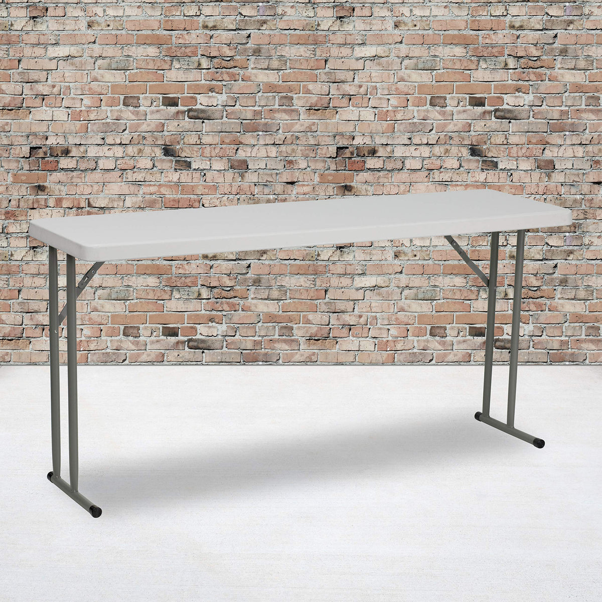 White Rectangular Plastic Folding Table B918052